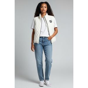 Levelwear Women's Size Medium LA Kings Hockey White Full Zip Vest Jacket NHL